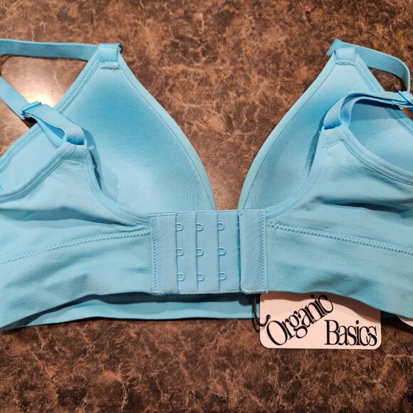 Organic Basics Smooth Padded Bra, Sky Blue, XS - Picture 2 of 5